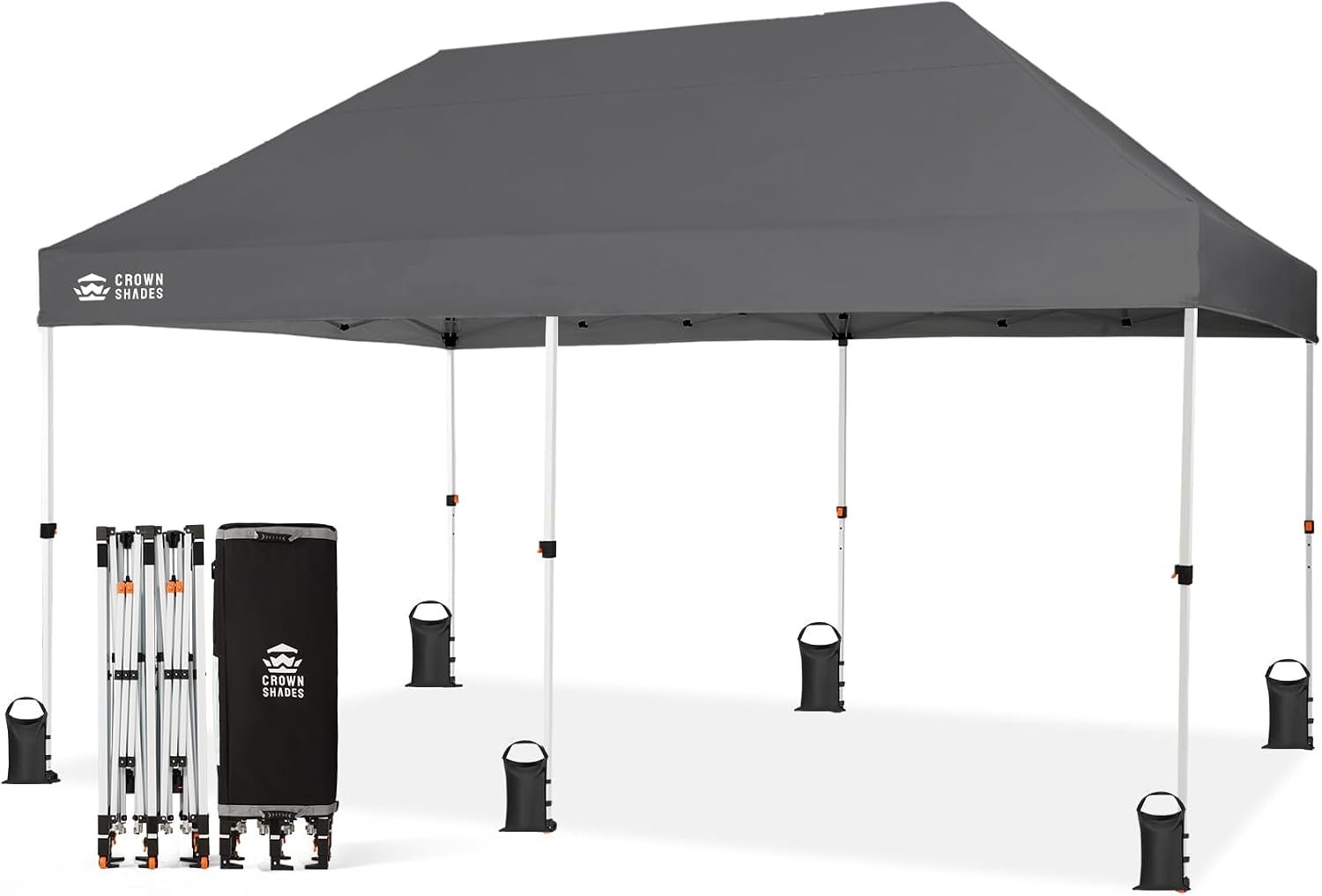 Gray event canopy by CROWN SHADES